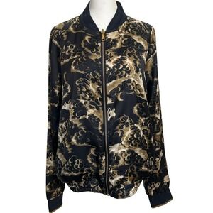 Scotch & Soda Reversible Bomber Jacket Celestial Moon & Botanical Print Size M